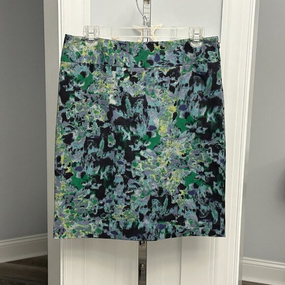 Halogen Sz 8 Fantastic Water Color Skirt Blues & Greens - Picture 4 of 6